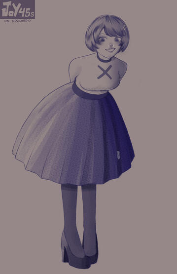 Evie, Fullbody, Lineart.